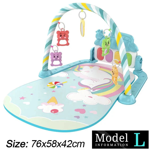 Baby Kick & Play Piano Gym Mat – Musical Activity Play Gym for Newborns & Toddlers