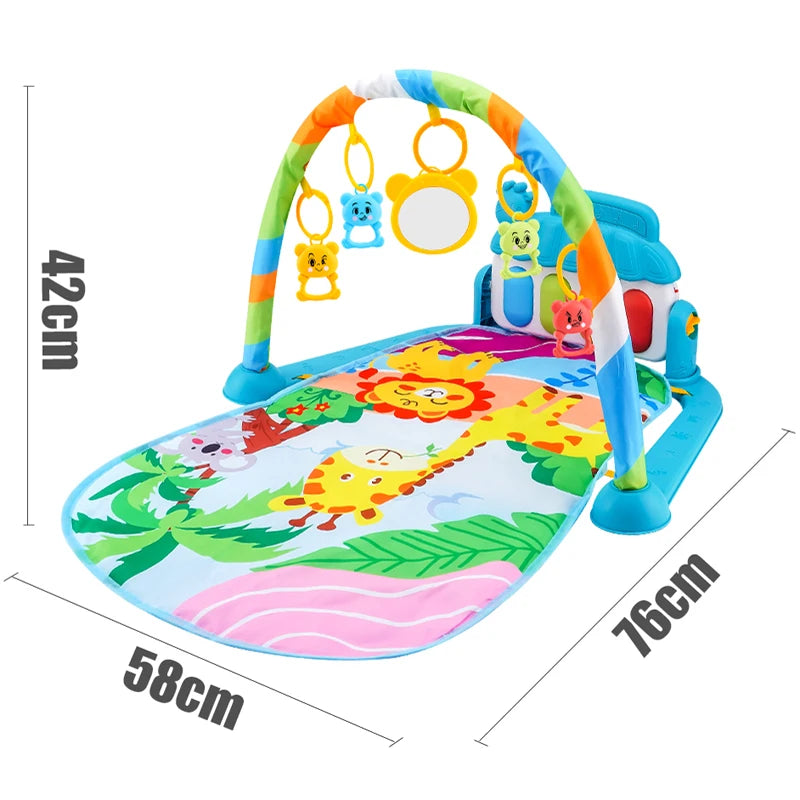 Baby Kick & Play Piano Gym Mat – Musical Activity Play Gym for Newborns & Toddlers