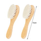 Baby Wool Brush & Wooden Comb Set – Soft Newborn Hair Brush for Gentle Scalp Care