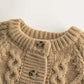 Kids Thick Knit Cardigan – Warm Long Sleeve Button Sweater Jacket for Boys & Girls