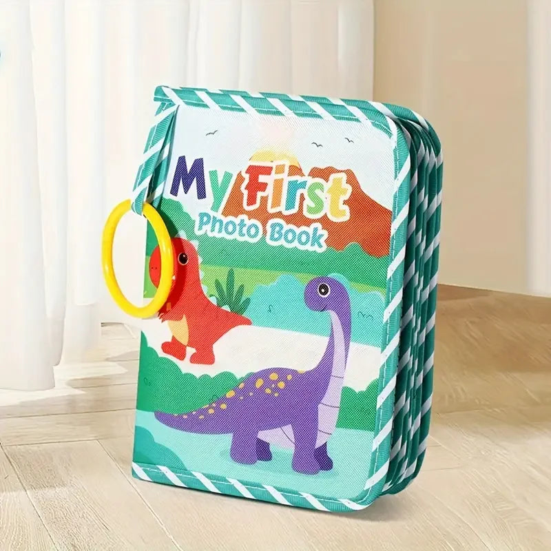 Soft Baby Photo Album Book – First Year Memory Book with Safe Mirror for Babies & Toddlers