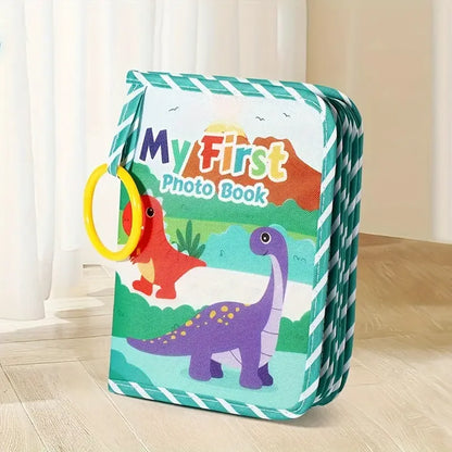 Soft Baby Photo Album Book – First Year Memory Book with Safe Mirror for Babies & Toddlers