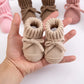 Adorable Baby Bow Knit Sock Shoes – Soft Cotton Crawling Shoes for 0–12 Months