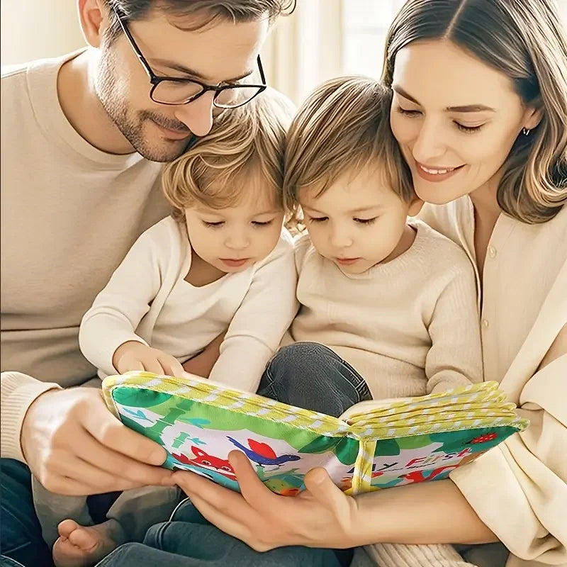 Soft Baby Photo Album Book – First Year Memory Book with Safe Mirror for Babies & Toddlers