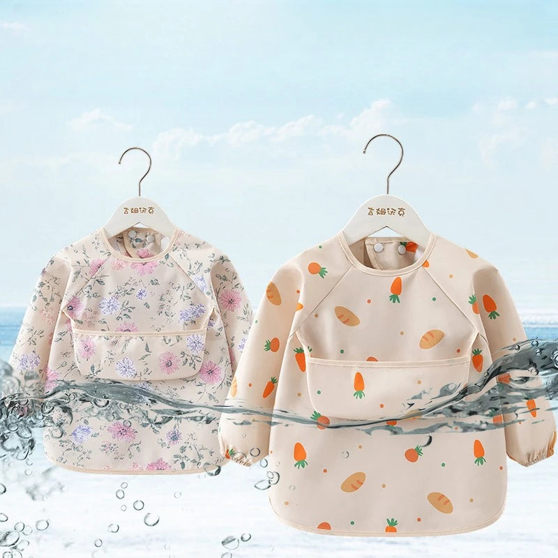 Waterproof Long Sleeve Baby Bib – Mess-Free Feeding Smock