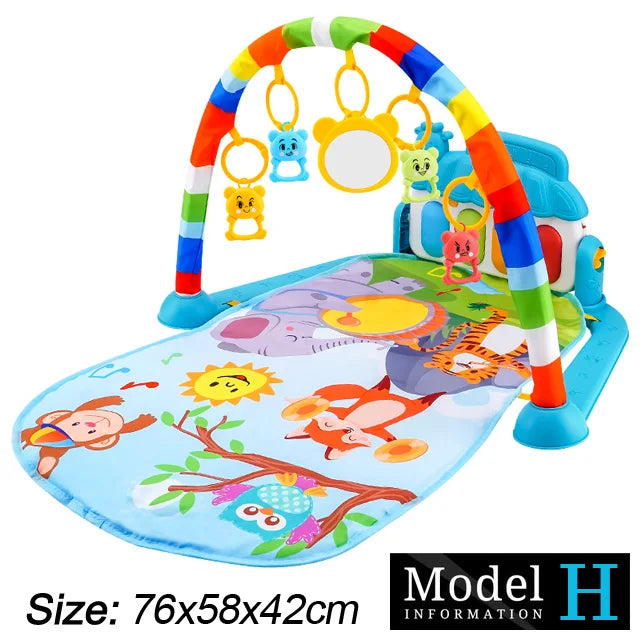 Baby Kick & Play Piano Gym Mat – Musical Activity Play Gym for Newborns & Toddlers