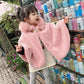 Baby Girl Faux Fur Hooded Cape – Warm Princess Winter Cloak for Toddlers & Kids